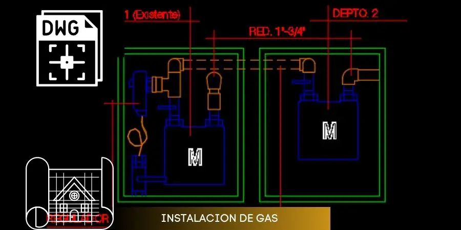 plano instalacion de gas